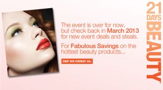 The 21 Days of Beauty event is over for now, but check back in March 