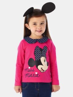Minnie Mouse Girls Long Sleeve T shirt Very.co.uk