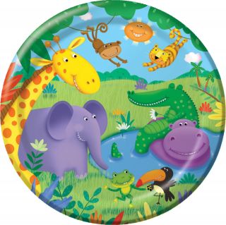 Creative Converting Jungle Buddies Lunch Plates   8 ct   
