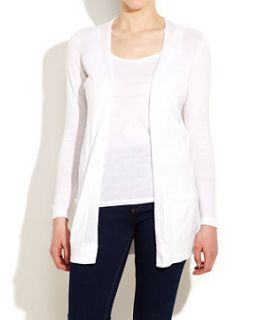 White (White) Longline Cardigan  235339510  New Look