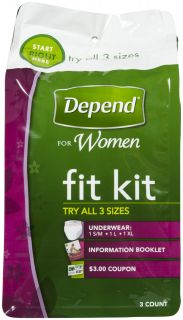 Depend Underwear Fit Kit for Women   