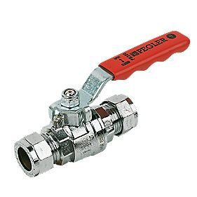 Pegler Ball Valve Red 15mm  Screwfix