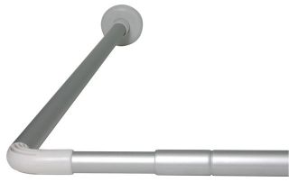 Telescopic L Shaped Shower Curtain Rod from Homebase.co.uk 