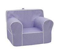 Lavender with White Piping Mini Dot Oversized Anywhere Chair 