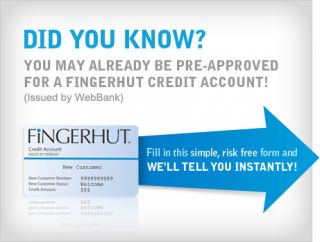 You may already be pre approved for a Fingerhut Credit Acount