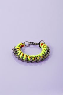 Metal Rope Bracelet   Neon Yellow in Accessories Sale at Nasty Gal 