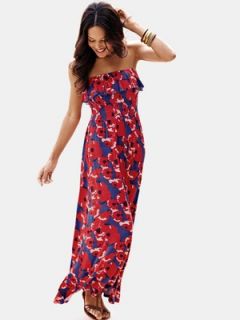 South Bandeau Frilled Maxi Day Dress Littlewoods