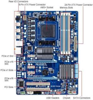 GIGABYTE GA 970A D3 AMD 9 Series AM3+ Motherboard Product Details