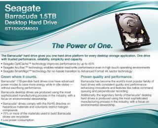 Buy the Seagate Barracuda 1.5TB Desktop Hard Drive .ca