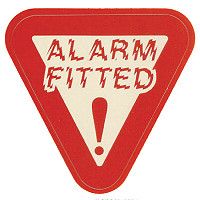 Alarm Fitted Car Sticker   Small Cat code 613034 0