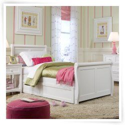 Schoolhouse Stairway Loft Bed   White   Kids Beds at 