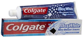 Colgate Max White Toothpaste with Mini Breath Strips, Minty Sparkle 6 