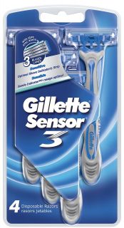 Gillette Sensor3 Sensitive Disposable Razors 4 ct   