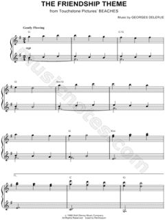 Image of Georges Delerue   The Friendship Theme Sheet Music (Easy 