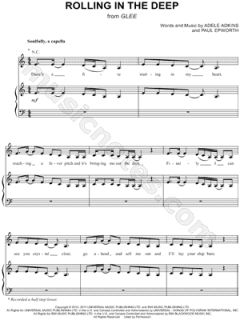 Image of Glee Cast   Rolling In the Deep Sheet Music    