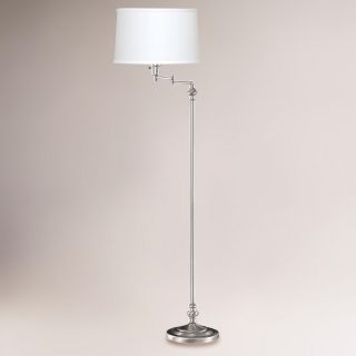 Swing Arm Floor Lamp, Brushed Steel  World Market