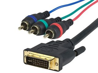 Large Product Image for 12ft DVI I to 3 RCA Component Video Cable (DVI 