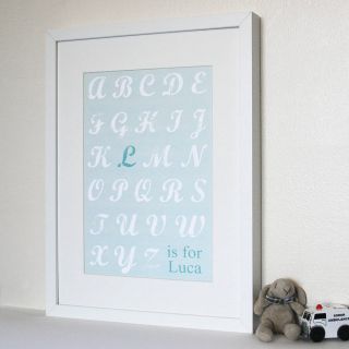 personalised alphabet typography print by petite honoré 