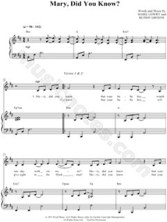 Image of Kathy Mattea   Mary, Did You Know? Sheet Music    