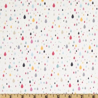 Raining Rainbows Raindrops Multi   Discount Designer Fabric   Fabric 