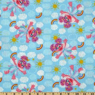 Sesame Street Abby Cadabby Blue   Discount Designer Fabric   Fabric 