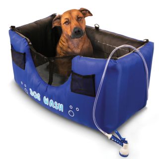 The Only Inflatable Dog Shower   Hammacher Schlemmer 