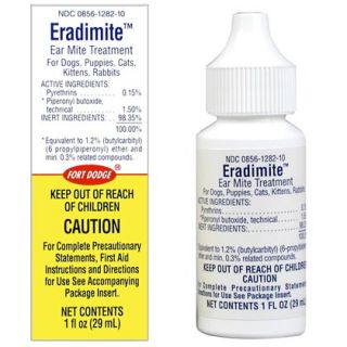 Eradimite Ear Mite Treatment Controls Ear Mites in Pets   1800PetMeds