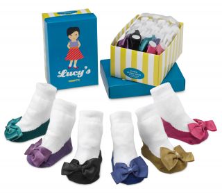 LUCYS SOCKS   SET OF 6  Baby Slipper Socks  UncommonGoods