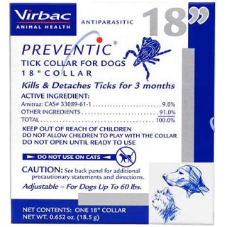 Preventic Amitraz Tick Collar for Dogs (Click for Larger Image)