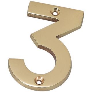 Door Number 3 Brass   Numerals & Door Accessories   Door Furniture 