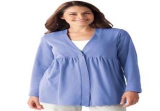 Plus Size Cardigan top in soft, 7 Day knit with single button  Plus 