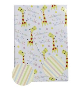 Mothercare Giraffe Wrapping Paper and Tag   cards & gift wrap 