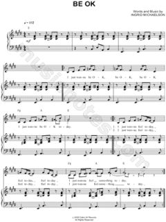 Image of Ingrid Michaelson   Be OK Sheet Music    & Print