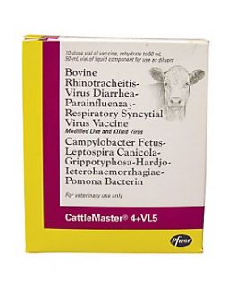 Pfizer Animal Health Cattlemaster 4+VL5, Cattle Vaccine   2200305 