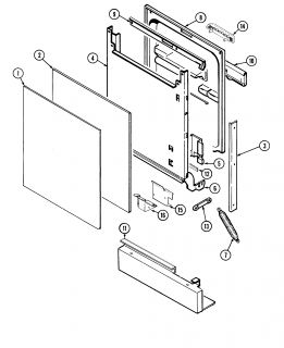 Model # PDB1100AWE Maytag Performa dishwasher   Track & rack assembly 