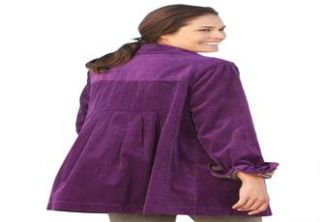 Plus Size Jacket in plush pleated corduroy  Plus Size Corduroy 