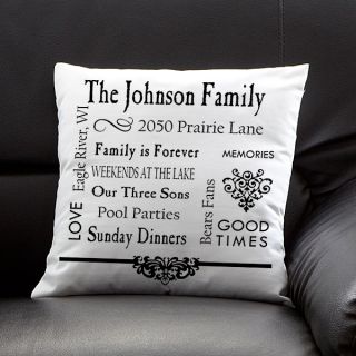 11352   Our Family Personalized Keepsake Pillow 