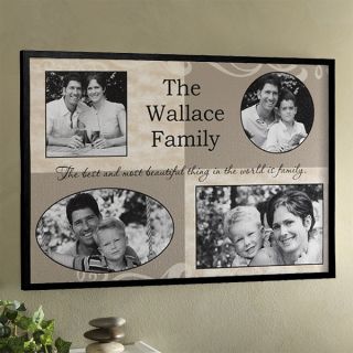 6793   4 Photo Collage Personalized Canvas Art   Black Frame