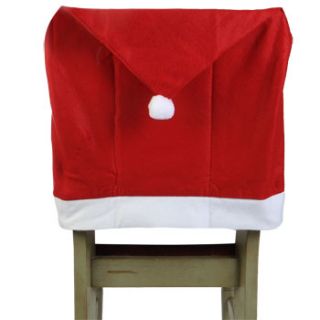 Christmas House Santa Hat Chair Covers