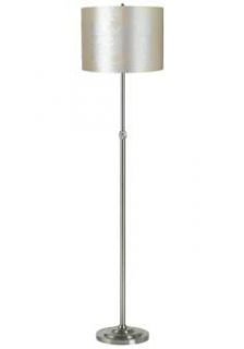 Silver Graphic Brushed Steel Adjustable Floor Lamp