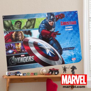 12097   The Avengers® Personalized Poster   Cpt. America Lg