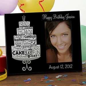 Personalized Birthday Picture Frames   Birthday Cake   10846