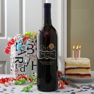 4324D   Personalized Birthday Wine Art   Balloons