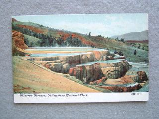Minerva Terrace, Yellowstone National Park. EMBOSSED POST CARD EARLY 