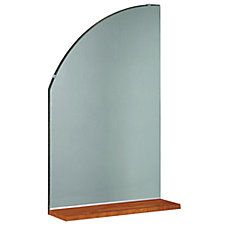 product thumbnail of Curved Mirror With Laminate Shelf Wild Cherry