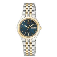 Ladies Citizen Eco Drive™ Two Tone Watch with Blue Round Dial 