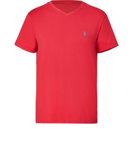 Ralph Lauren Spring Red Jersey Medium Fit T Shirt  Herren  T Shirts 