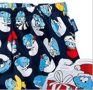 SMURF ~ Sleep Shorts BOXERS in Tin ~ Mens M & L ~ NWT
