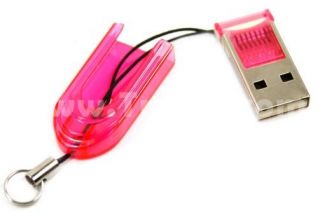 TF/Micro SD USB 2.0 Memory Card Reader Red   Tmart