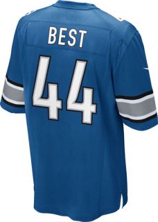 Jahvid Best Jersey Home Blue Game Replica #44 Nike Detroit Lions 